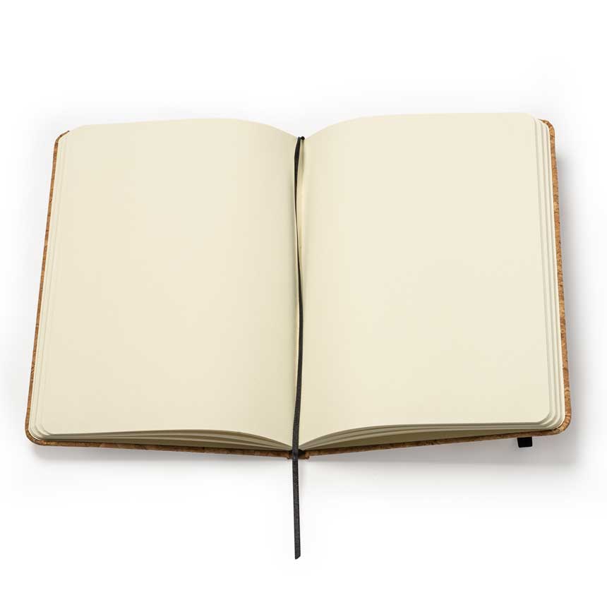 Natural Cork Notebook A5 for DTF personalization (80 white sheets)