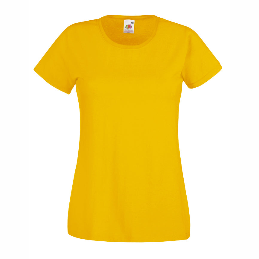 Woman's T-Shirt for Branding in different Colors LADY-FIT VALUEWEIGHT T (Fruit of the loom)