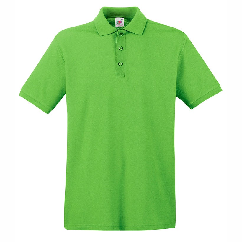 Premium polo T-shirt for branding in different colors (Fruit of the Loom)