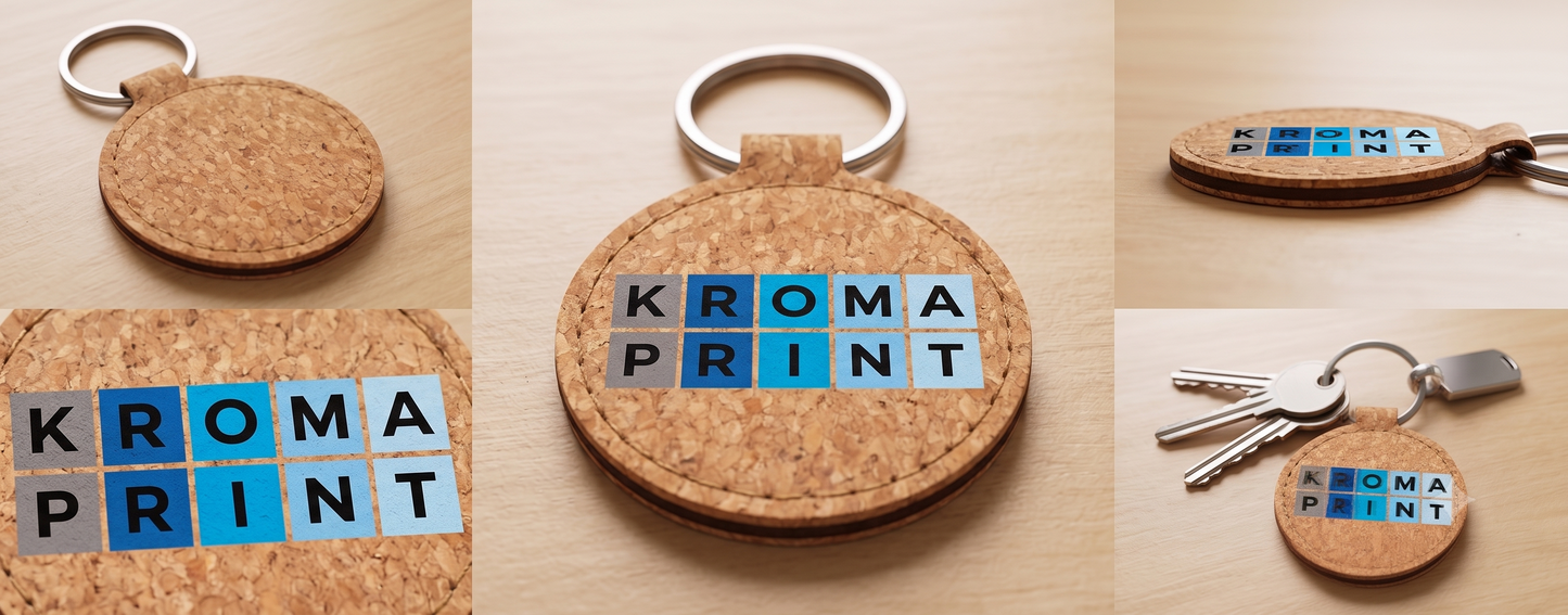 Custom Personalized Cork Keychain HIBIS