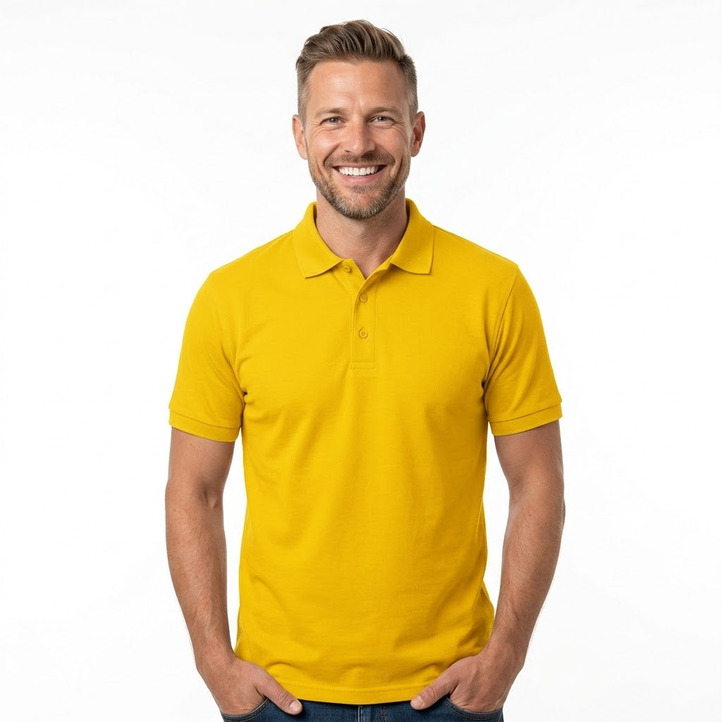 Premium polo T-shirt for branding in different colors (Fruit of the Loom)