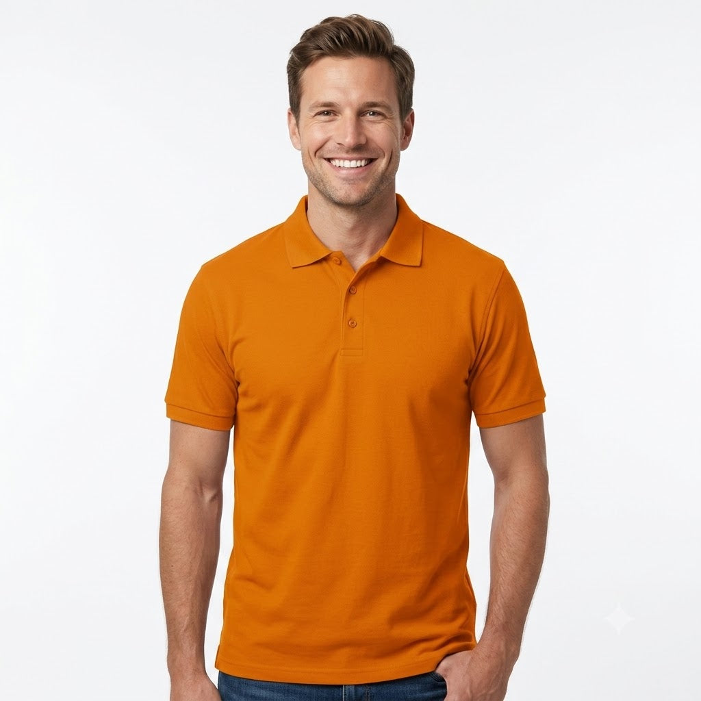 Premium polo T-shirt for branding in different colors (Fruit of the Loom)
