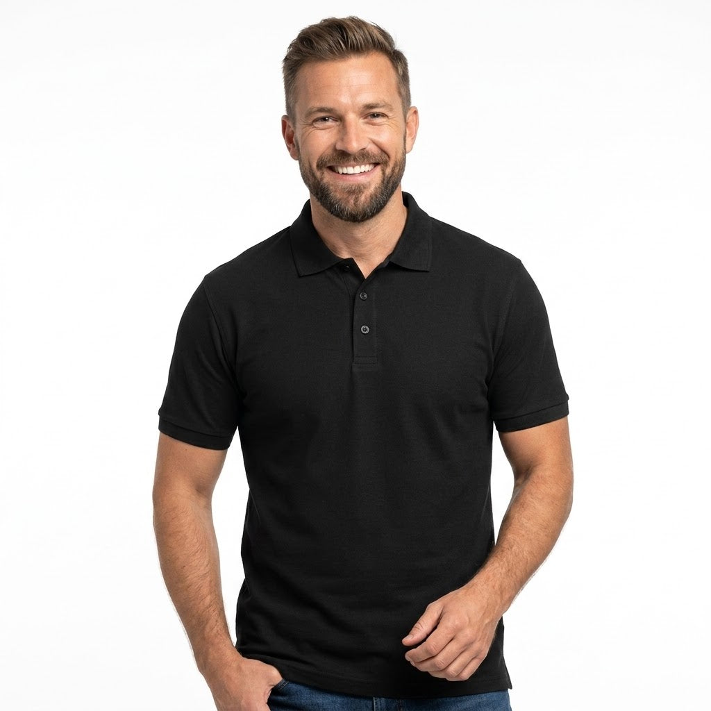 Premium polo T-shirt for branding in different colors (Fruit of the Loom)