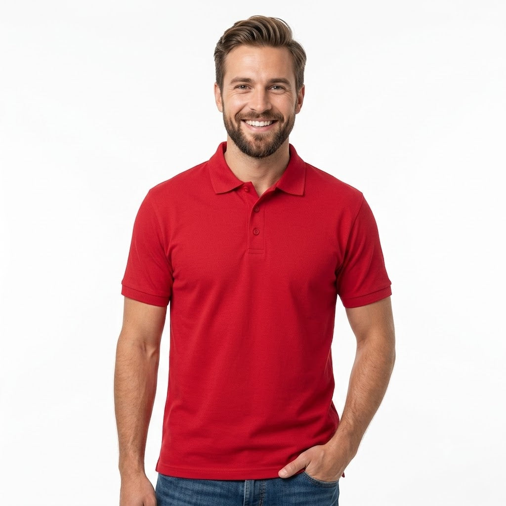 Premium polo T-shirt for branding in different colors (Fruit of the Loom)